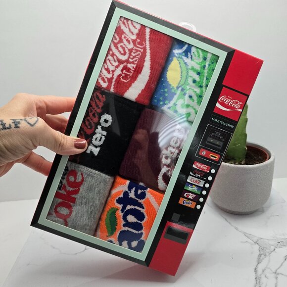 Coca-Cola | pop-art colorful maximalist print preppy tube socks | NWT - Picture 2 of 6